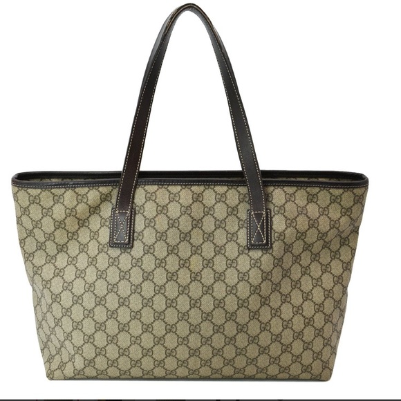 GG Supreme Monogram Gucci Zippered Shopping Tote - Picture 8 of 15